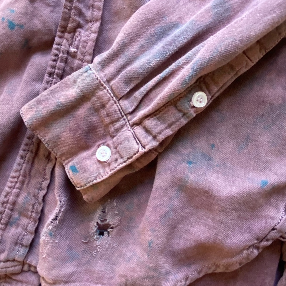 NSF Distressed Button Up - Picture 6 of 6